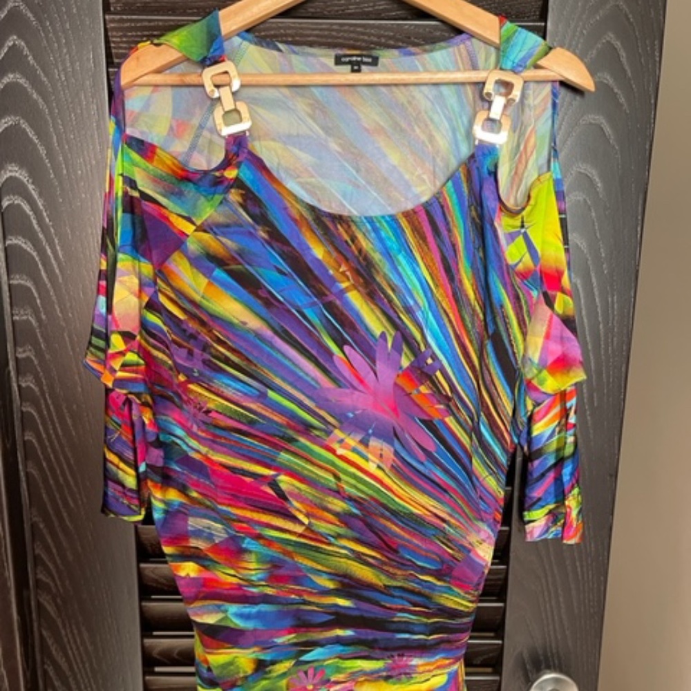 Colorful top with metal details